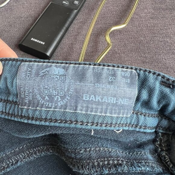 Diesel Men Bakari NE Blue moto skinny jeans, Size 32 L76 - Picture 10 of 13